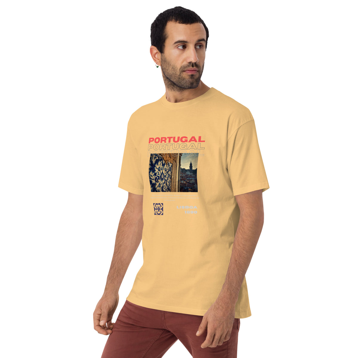 Men’s Portugal Tee — The Azulejo | The Welcome Collection · Roamkin