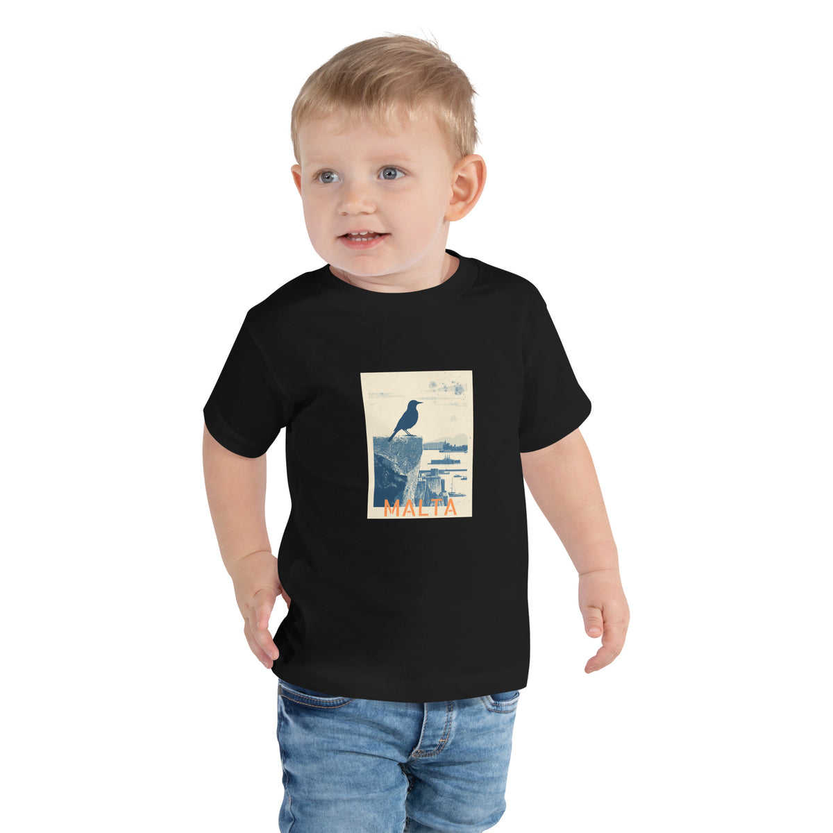 Toddler Blue Rock Thrush Malta Tee — Local Wings City | Roamkin Kids