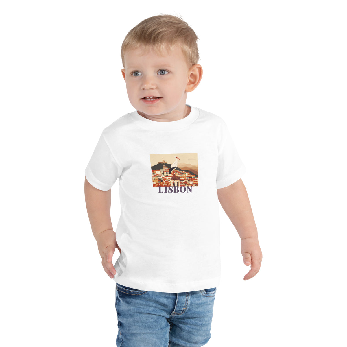 Toddler White Stork Lisbon Tee — Local Wings City | Roamkin Kids