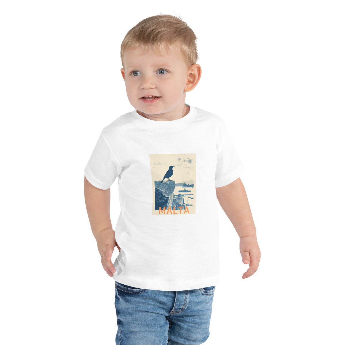 Toddler Blue Rock Thrush Malta Tee — Local Wings City | Roamkin Kids
