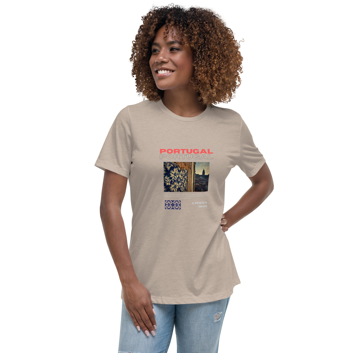 Women's Portugal Tee — The Azulejo | The Welcome Collection · Roamkin