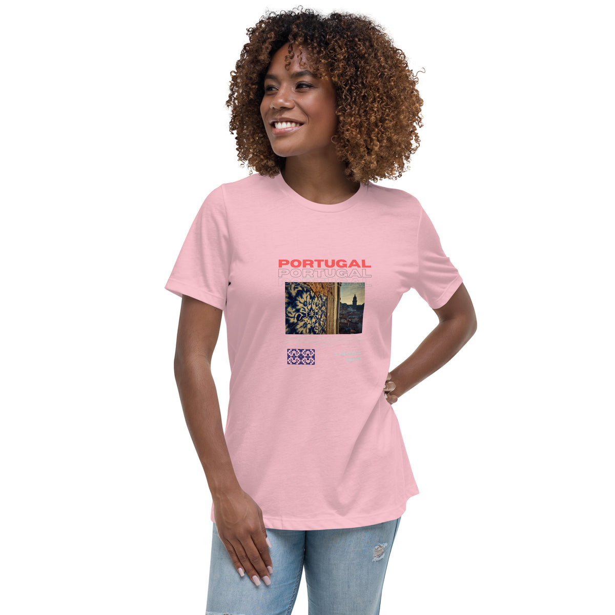 Women's Portugal Tee — The Azulejo | The Welcome Collection · Roamkin
