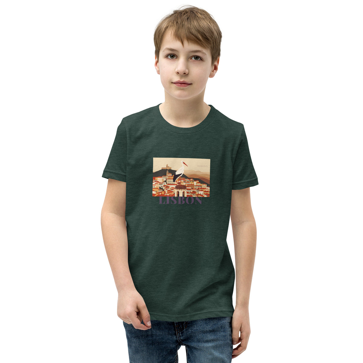 Youth White Stork Lisbon Tee — Local Wings City | Roamkin Kids