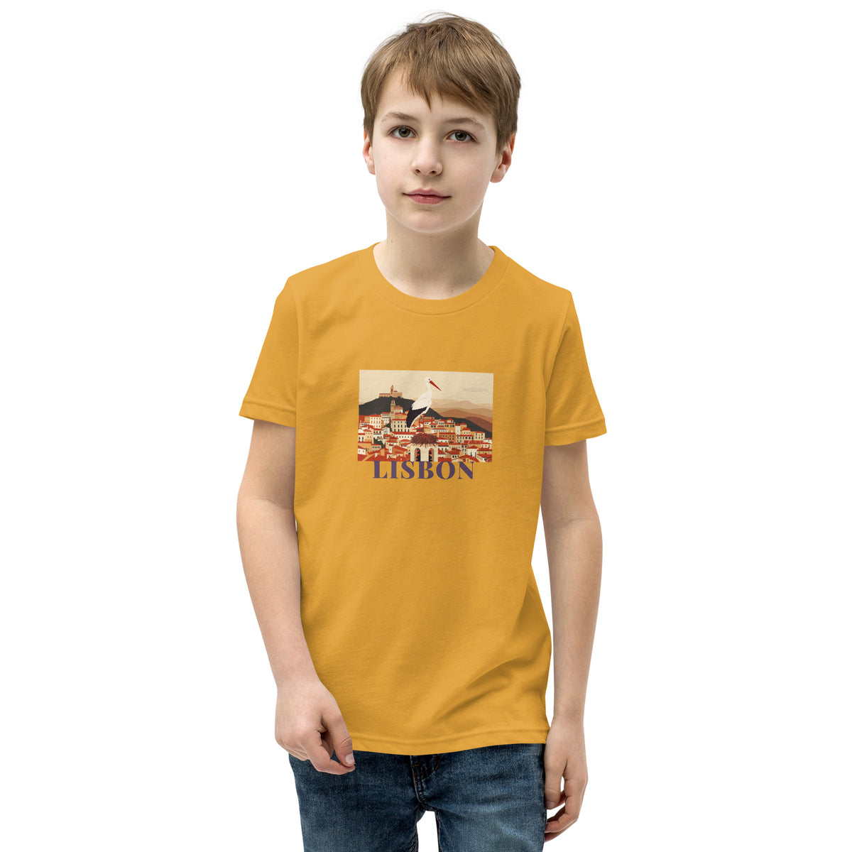 Youth White Stork Lisbon Tee — Local Wings City | Roamkin Kids